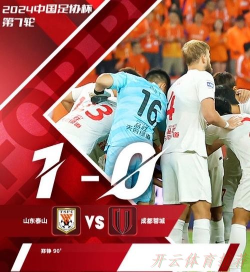 开云网址：足协杯半决赛第一回合 苏宁1-1泰达 卓尔0-5鲁能